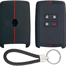 KEYKART Silicone Key Cover for Triber, Kiger Smart Card, Black with Mini Black Keyring-image-78