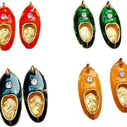 FIRMUS Mojadi Juti Shoes Metal Juti - Golden Slipper for Laddu Gopal Ji & Radha Rani Size-1 INCH (2, Flat)-image-32
