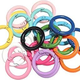 BNF®30x Round Spring Snap Clip Hook Alloy Carabiner Keychain Buckle Key Hiking|Crafts | Beads & Jewelry Making | Jewelry Findings | Jewelry Clasps & Hooks-image-27