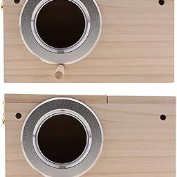 CALANDIS™ 2Pcs Wooden Wild Bird Nest Box Nesting Feeding Feeder Station House | Birdhouses | Bird & Wildlife Accessories | Yard, Garden & Outdoor Living-13