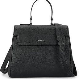 Pebbled Satchel for Women, Trendy Faux Leather Satchel with Detachable Sling and Top Handle, Magnetic Flap and Zip Closure for Secure Storage, Versatile Crossbody and Shoulder Bag for Girls-image-52