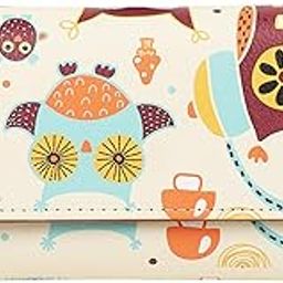 Wallet for Women,Faux Leather Printed Women's Walllet, Ladies Purse, Clutch, Multiple Card Holder Organizer and Phone Pocket Zip Wallet-Multicolored-50