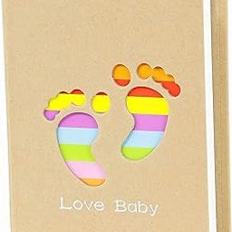 ELECDON Photo Album, Baby Photo Album, 100 Inserts Album Wholesale Photo Studio Kraft Paper Photo Album, Child Growth Souvenir Album, Suitable for Boys and Girls, 4 x 6 Inches, 1 Pcs-image-26