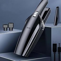 ALWAFLI Cordless Handheld Vacuum Cleaner for Home || 3 in 1 Car Vacuum 120W High-Power || Wireless Vacuum Cleaner Home Car Dual USB Rechargeable M (Rich Black)-18