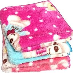 DeLegarde Kids Soft Feel Face Hanky Towel Napkin for Girls Handkerchief (Size 9 x 9 Inch) Pack of 3-44