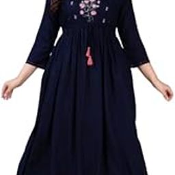 Women's Anarkali Comfortable Maternity Feeding Kurta Dress with Both Side Zippers | Pre and Post-Pregnancy & Nursing Mom Dress-image-82