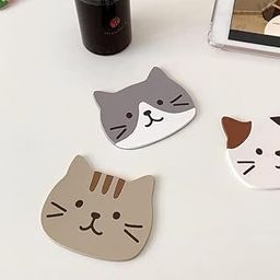 Yagya Silicone Coaster Colorful Animal Coaster Cup Mat for Hot and Cold Drinks, Durable Non-Slip Hot Pads Protection Furniture Damage for Home and Kitchen (Pack of 2)-12
