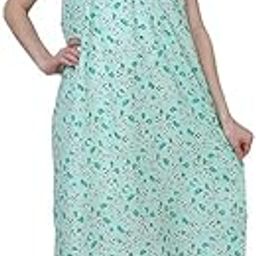 Women's Cotton Sleeveless Nighty | Floral Printed Nightdress | Soft Summer Loungewear Comfortable Fit | Stylish Sleepwear-image-57
