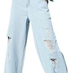 sassafras Women Ripped Distress Straight Jeans-picture-19