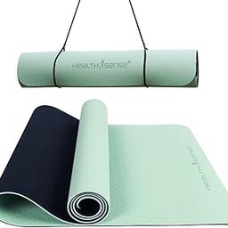 HealthSense Yoga Mat for Women & Men | Exercise Gym Mat for Home Workout with Carry Rope, Anti-Slip Design, Dual Color-image-17