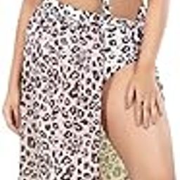 Animal Print Bikini with Sarong Brown-picture-50