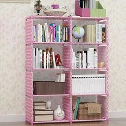 ClearSpace Book Self – 8 Cases Portable Book Shelf, Kids Books Racks for Home Plastic, Bookshelf for Home, Book Shelves, Book Stand, Organizer, Rack for Study Room/Library (Pink, 8-Cases)-image-14