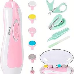 Qunlions life Electric Nail File Drill For Baby No Sharp Claws Hurt, 18 In 1 Safety Cutter Trimmer Clipper For Toes And Fingers (Pink Upgrade) - 1 Count-image-11