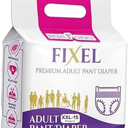 FIXEL Adult diaper pants XXL Waist size 93-157 cm (37"62"),Unisex-Pack of 1(15 count)-image-49