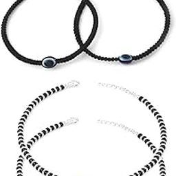 Handmade Evil Eye Charms Thread Adjustable Payal & Evil Eye Nazariya Anklet | Payal For Women, Girls | Nazar Battu | 4 piece (AT ANK 089)-image-28