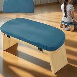 CALANDIS™ Meditation Bench with Cushion Soft for Indoor Outdoor Tea Ceremony Room Blue | Yoga Props | Yoga & Pilates | Fitness, Running & Yoga-image-83