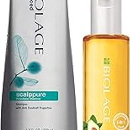 BIOLAGE Scalppure Shampoo | For Dandruff Control & Biolage Smoothproof Deep Smoothing 6-In-1 Professional Hair Serum-image-29