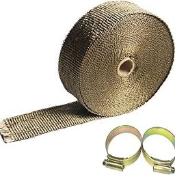 Favourite BikerZ Silencer Wrap Titanium with Clip Bike Exhaust Heat Shield Length 3 Meter for Royal Enfield Electra EFI39-27