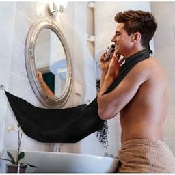 STYLAZO (Made In Dubai) Beard Apron, Beard Clippings Catcher for Shaving and Trimming with Waterproof Smooth Surface, Adjustable Hook and Loop with 2 Strong Suction Cups (Black Apron).-image-24