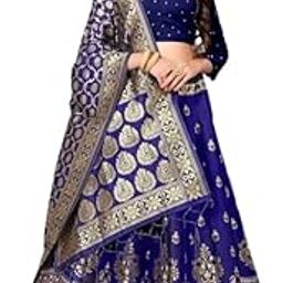 Women's Kanjivaram Silk Stitched Lehenga Choli With Dupatta & Unstitch Blouse Piece | Traditional Indian Elegant Design (SARKARI BT RED)-picture-21