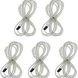 Calandis Replacement Jump Rope Cord Skipping Speed Rope Cable with End Caps White-picture-25