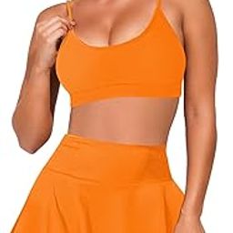 Women's High Waisted Bikini Set Two Piece Swimsuit Scoop Neck Spaghetti Straps Swim Skirt Bathing Suit-image-28