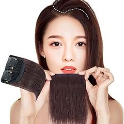 2 Clips Hair Toppers Adding Extra Hair Volume Synthetic Invisible Clips In Hair Pieces With Thinning Hair Natural Looking Short Hair Extension For Daily Use Pack Of 1 (Natural Black Brown)-38