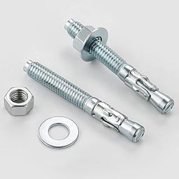 Standard Fasteners for Heavy-Duty Zinc Wedge Anchors for Cement and Concrete Wedge Type Fully Threaded Design Expansion Zinc Plated Anchor Bolts(Pack of 10pcs) (10X120)-picture-11