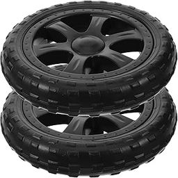 JECOMPRIS 2pcs Black Shopping Cart Wheels Replacement Plastic Foldable Utility Trolley Wheels Grocery Cart Rolling Wheels-image-61