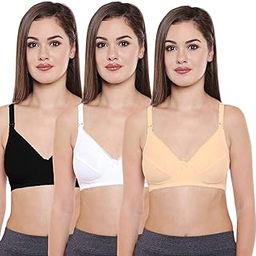 Pack of 3 Maternity/Feeding Bra in Black-Skin-White Colour - E1523BSW-image-111