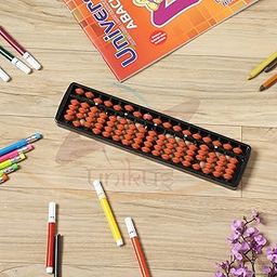 UNIKUS's Educational Abacus Tool 17 Rods | Scale and Calculator for Kids | Enhance Counting Skills and Mathematics | Plastic Brown Color-picture-29