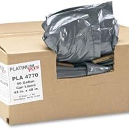 Platinum Plus - Can Liner, Super Hexene Resin 56gal, 1.55mil, 43 x 48, 50/Carton PLA4770 (DMi CT-image-5