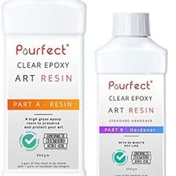 Pourfect Epoxy Art Resin 1.2kg - ASTM Certified | Crystal Clear | Zero Bubbles | UV Resistant-image-56