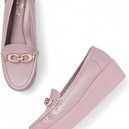 Women Comfortable Embellished Buckled Loafer Shoes for Casual Wear-image-92