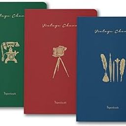 Paperkraft Vintage Series - Color Kraft With Vintage Items Theme : 210 Mm X 148 Mm,176 Pages, Unruled, Sewn & Perfect Bound, Pack Of 3-15