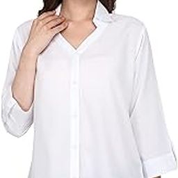 Solid Regular Fit Long Tops Oversized Shirt for Women-image-98