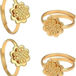 Indian Traditional Ethnic Fancy Gold Plated Toe Rings Birthday Gift Oxidised Jewellery Set Gold Jewellery Set-image-75