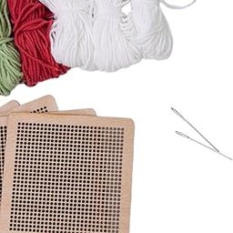 MERISHOPP Coaster Latch Hook Kits 10x10cm Crochet Embroidery for Kids Adults Beginners Light Green Crafts | Needlecrafts & Yarn | Embroidery & Cross Stitch | Hand Embroidery Kits | Cross Stitch Kits-image-45