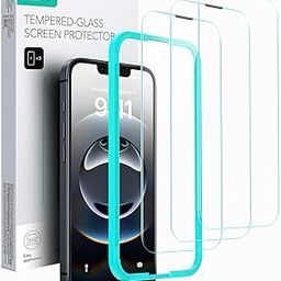 ESR 3 Pack for iPhone 16e/ iPhone 13/ iPhone 14/ iPhone 13 Pro Tempered Glass, 9H Hardness, Military Grade, Screen Guard Film with Easy Installation Tool, Scratch Resistant Screen Protector-8