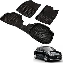 Kozdiko Car 3D Foot mat, Floor Mat Black Color for Maruti Suzuki Swift (2018-2025)-image-5