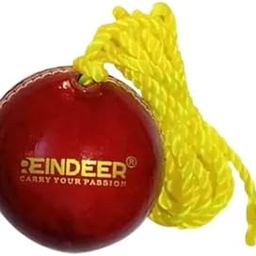 REINDEER Leather Cricket Practice Ball- Red Cricket Ball with Rope for Indoor Practice and Traning Indoor & Outdoor Knocking.-image-53