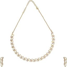 Fashion Jewellery White Gold Polished Copper Zircon Necklace With Adjustable Chain, Gift for Women & Girls, Best for Special Occasion - 422593-image-55