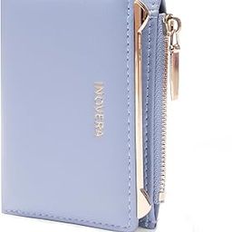 Bi-fold Wallet for Women Stylish - Cash, Card Holder Foldable Ladies Wallets - Faux Leather Small Zipper Purse (Light Blue)-image-37