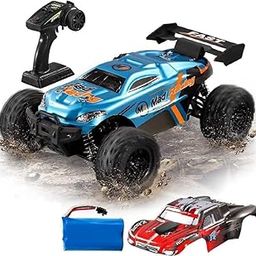 Heattack RC Cars,40+KM/H Speed 4WD 1:18 Scale Electric Waterproof Truggy Remote Control Off Road Monster Truck with Rechargeable Batteries Toys for Kids and Adult, Multi Color (Sports Truck)-19