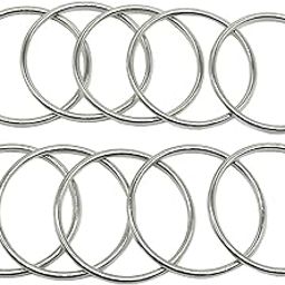 PEPRMROE 10 Pcs 2 inch Silver Metal Hoop Ring Macrame Ring for Dream Catcher Crafts Decoration DIY Projects-image-37