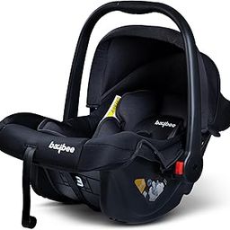 BAYBEE 4 in 1 Multi Purpose Baby Carry Cot Cum Car Seat with Canopy, Adjustable Handle, 3 Point Safety Belt | Rocker for Infant | Baby Carry Cot for New Born 0 to 15 Months (Black)-6
