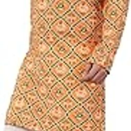 Men's Cotton Regular Fit Printed Kurta with Sequence Work | Traditional Indian Festive Kurta | Stylish Comfortable Outfit for Weddings, Casual Outings-picture-11