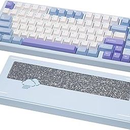 KEEBMONKEY WOBKEY Rainy 75 CNC Aluminum HMX/JWK/Cocoa Switches Triple-Mode Connectivity Mechanical Keyboard with Superior Acoustics, RGB/FR4/Silver SUS304/7000mAh/Cocoa Switch (Pro - Blue)-15