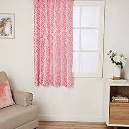 Amazon Brand - Solimo Premium Polyester Cotton Curtains | 225 GSM | 5 FT | Abstract Print | Easy Maintenance (Set of 2, Maroon) | Light-Filtering-picture-10