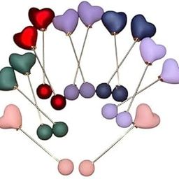 New 12pc set of Lovely Diamante Dual side Hijab Pin Brooches Scarf Shawl Pins Brooch (Multi-color)-image-7